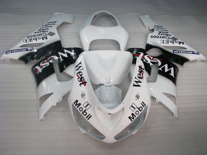 White and Black West - NINJA ZX-6R 05-06 Fairing Kit