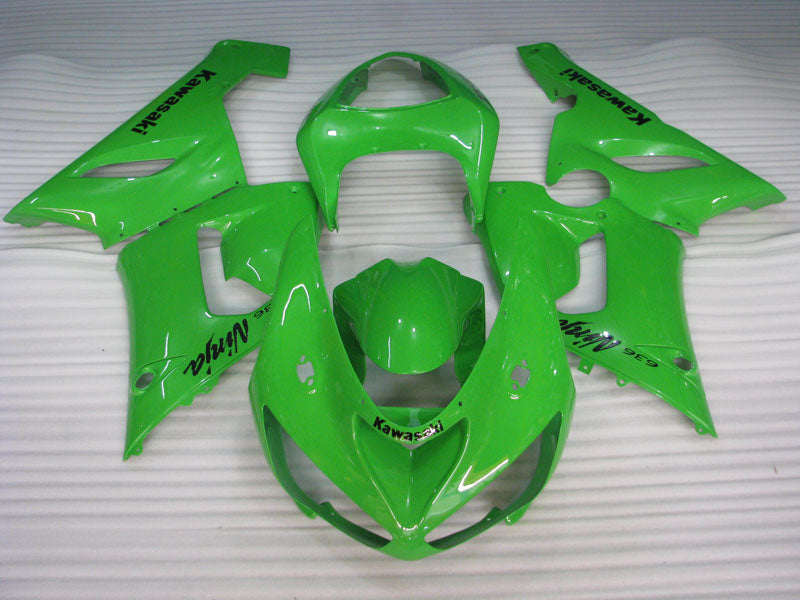 All Green Factory Style - NINJA ZX-6R 05-06 Fairing Kit