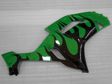 Cargar imagen en el visor de la galería, Green and Black Flame - NINJA ZX-6R 07-08 Fairing Kit