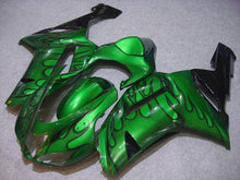 Cargar imagen en el visor de la galería, Green and Black Flame - NINJA ZX-6R 07-08 Fairing Kit
