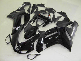 Black and Matte Black Factory Style - NINJA ZX-6R 07-08 Fairing Kit