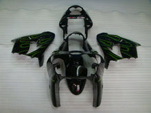 Cargar imagen en el visor de la galería, Black with Green Flame - NINJA ZX-9R 00-01 Fairing Kit