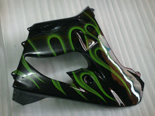 Cargar imagen en el visor de la galería, Black with Green Flame - NINJA ZX-9R 00-01 Fairing Kit