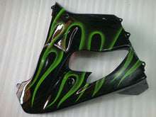 Cargar imagen en el visor de la galería, Black with Green Flame - NINJA ZX-9R 00-01 Fairing Kit