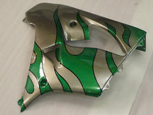 Cargar imagen en el visor de la galería, Silver and Green Flame - NINJA ZX-9R 00-01 Fairing Kit