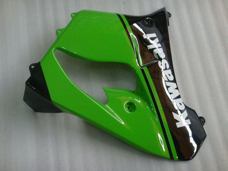 Green and Black with Number 14 Factory Style - NINJA ZX-9R 00-01 Fairing Kit