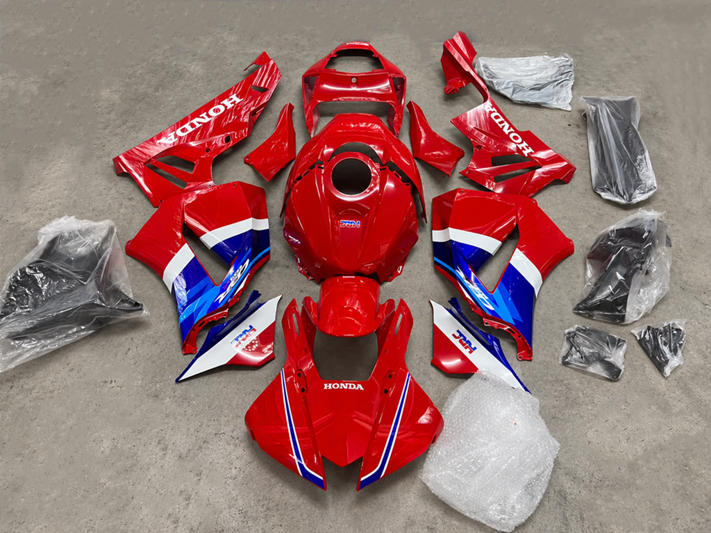 Rojo y azul con blanco, estilo de fábrica - kit de carenado para CBR600RR 24-26