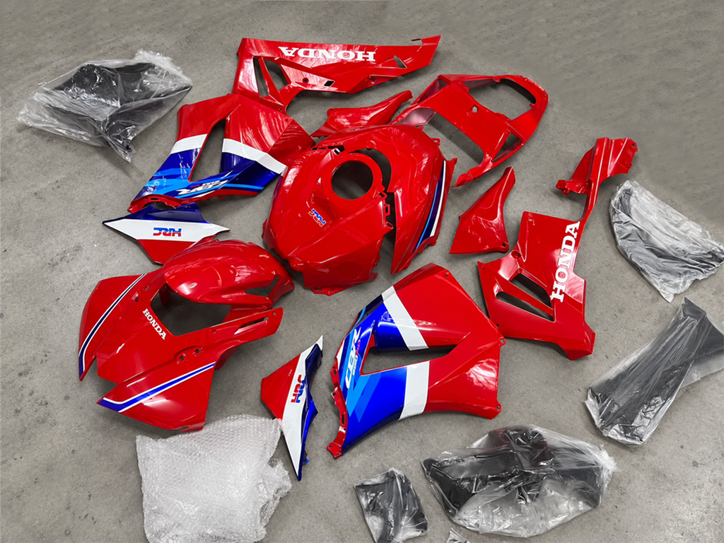 Rojo y azul con blanco, estilo de fábrica - kit de carenado para CBR600RR 24-26