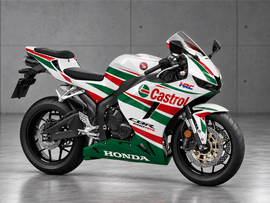Verde, blanco y rojo Castrol - kit de carenado para CBR600RR 24-26