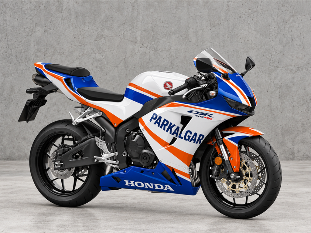 White and Orange Blue PARKALGAR - CBR600RR 24-26 Fairing Kit