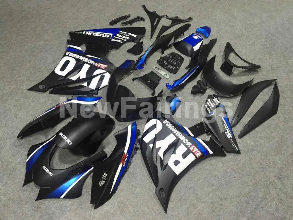 Matte Black and Blue Factory Style - GSX-R1000 17-24 Fairing Kit