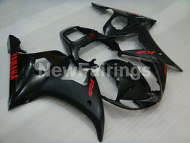 Matte Black and Gloss Black with Red Decals Factory Style - YZF-R6 03-04 Fairing Kit
