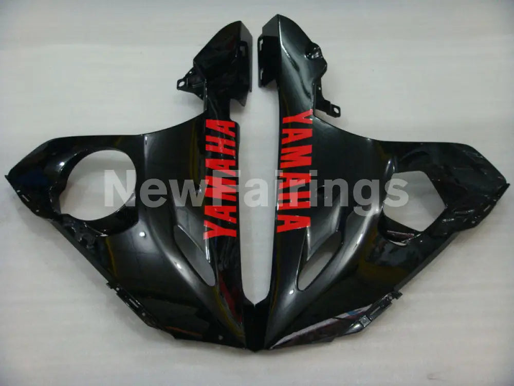Matte Black and Gloss Black with Red Decals Factory Style - YZF-R6 03-04 Fairing Kit