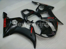 Cargar imagen en el visor de la galería, Matte Black and Gloss Black with Red Decals Factory Style - YZF-R6 05 Fairing Kit