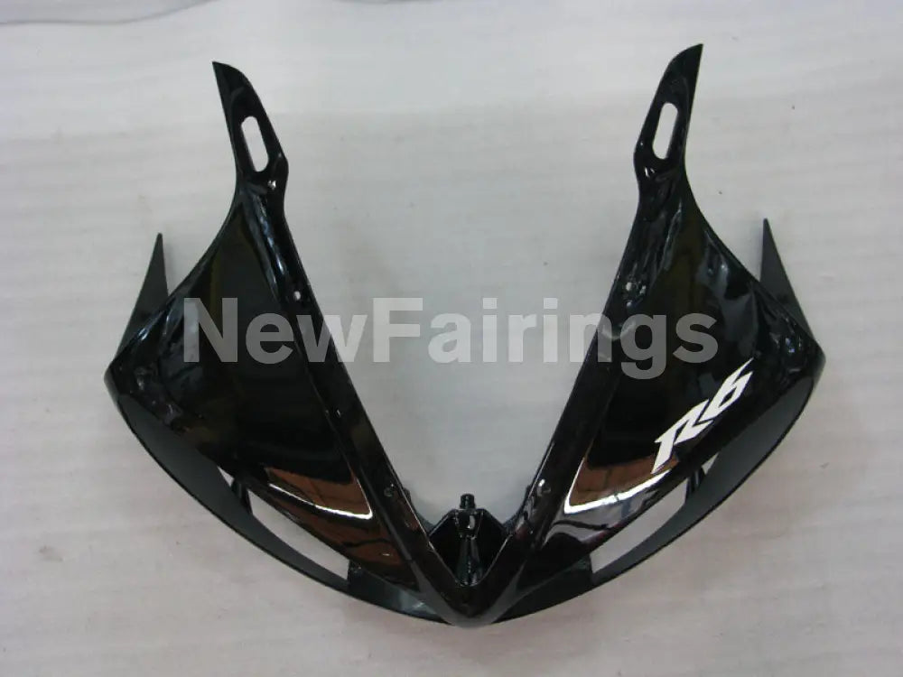 Matte Black and Gloss Black with White Decals Factory Style - YZF-R6 05 Fairing Kit