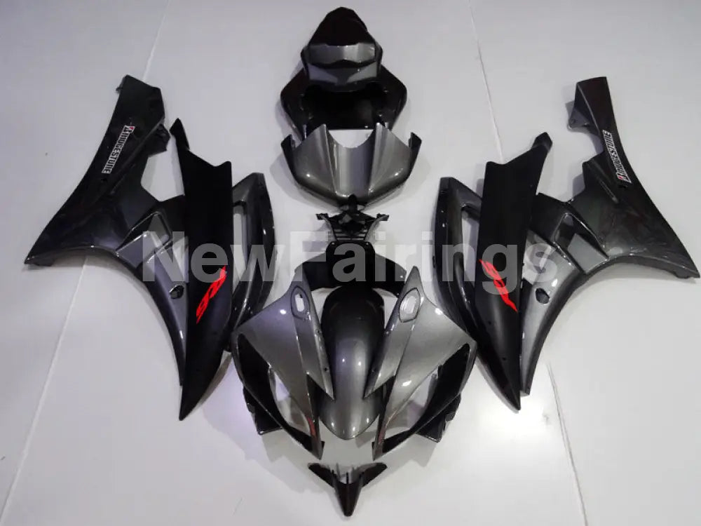 Matte Black and Grey Factory Style - YZF-R6 06-07 Fairing Kit