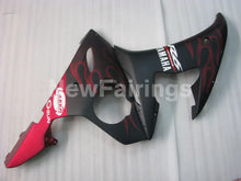 Cargar imagen en el visor de la galería, Matte Black and Red Flame - YZF-R6 03-04 Fairing Kit