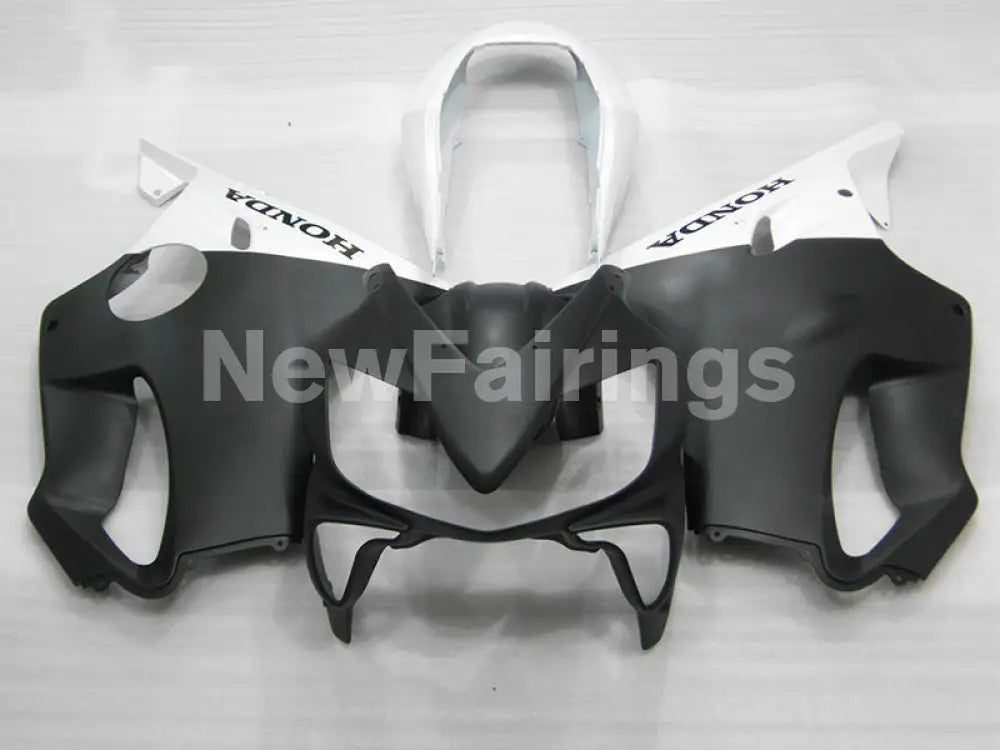 Matte Black and White Factory Style - CBR600 F4i 04-06 Fairing Kit