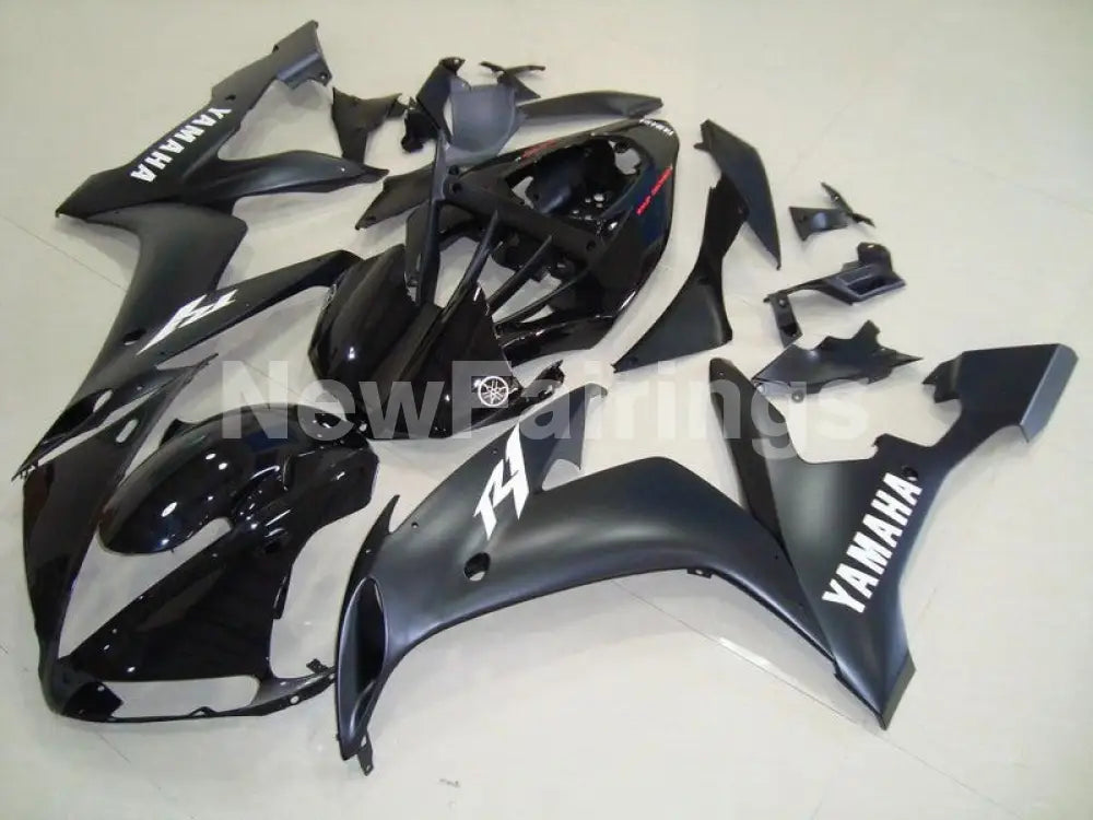 Matte Black and Black with white stickers Factory Style - YZF-R1 04-06 Fairing Kit