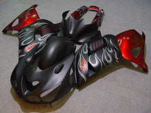 Cargar imagen en el visor de la galería, Matte Black and Red Flame - NINJA ZX-14R 06-11 Fairing Kit