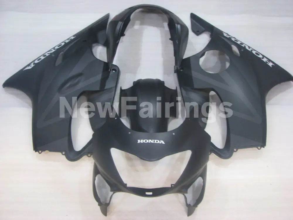 Matte Black with White Decals Factory Style - CBR600 F4 99-00 Fairing Kit
