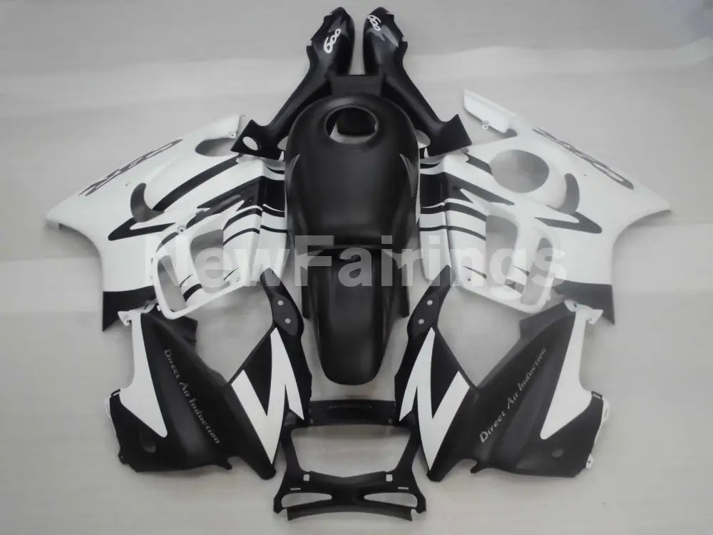 Matte Black and White Factory Style - CBR600 F3 97-98 Fairing Kit