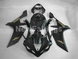 Matte Black white Golden Stickers Factory Style - YZF-R1 07-08 Fairing Kit