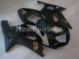 Matte Black with Golden Decals Factory Style - GSX-R750 00-03 Fairing Kit