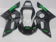 Cargar imagen en el visor de la galería, Matte Black with Green Decals Factory Style - YZF-R6 98-02 Fairing Kit