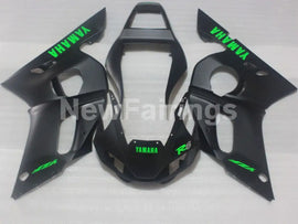 Matte Black with Green Decals Factory Style - YZF-R6 98-02 Fairing Kit
