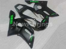 Cargar imagen en el visor de la galería, Matte Black with Green Decals Factory Style - YZF-R6 98-02 Fairing Kit