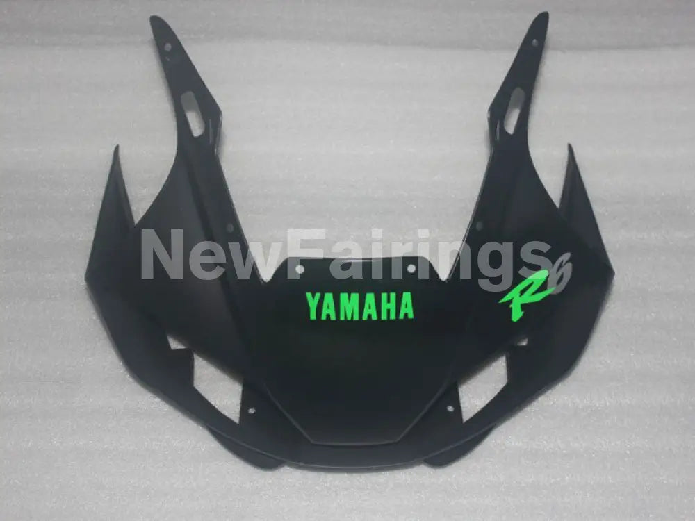 Matte Black with Green Decals Factory Style - YZF-R6 98-02 Fairing Kit