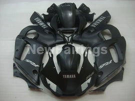 Matte Black with Grey Decals Factory Style - YZF-R6 98-02 Fairing Kit