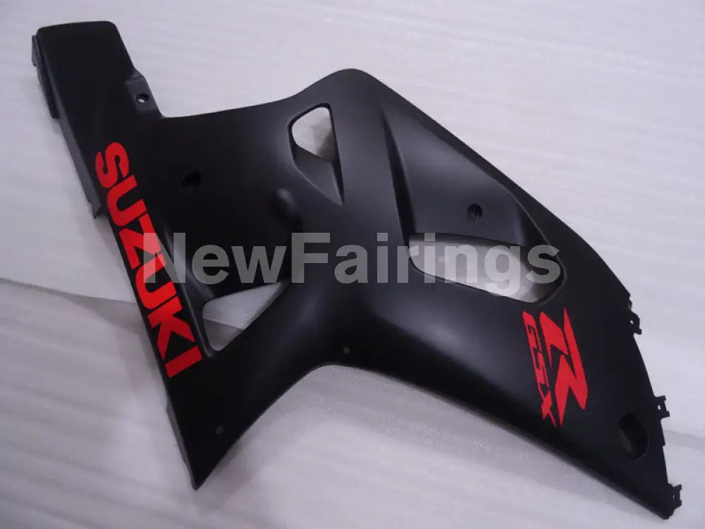 Matte Black with Red Decals Factory Style - GSX-R750 00-03 Fairing Kit