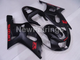 Matte Black with Red Decals Factory Style - GSX-R750 00-03 Fairing Kit