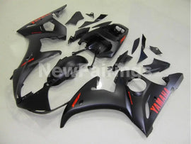Matte Black with Red Decals Factory Style - YZF-R6 05 Fairing Kit