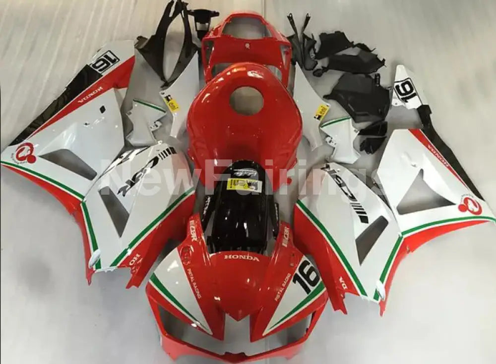 Number 16 Red White Factory Style - CBR600RR 13-23 Fairing Kit