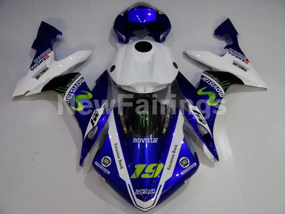 Number 19 White and Blue Black Monster - YZF-R1 04-06 Fairing Kit