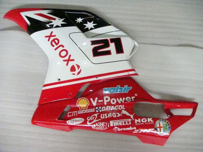 Number 21 Red and White Black Star - Ducati 1098 07-11 Fairing Kit