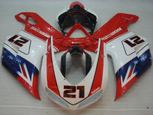 Cargar imagen en el visor de la galería, Number 21 Red and White Black Star - Ducati 848/1098/1198 07-11 Fairing Kit