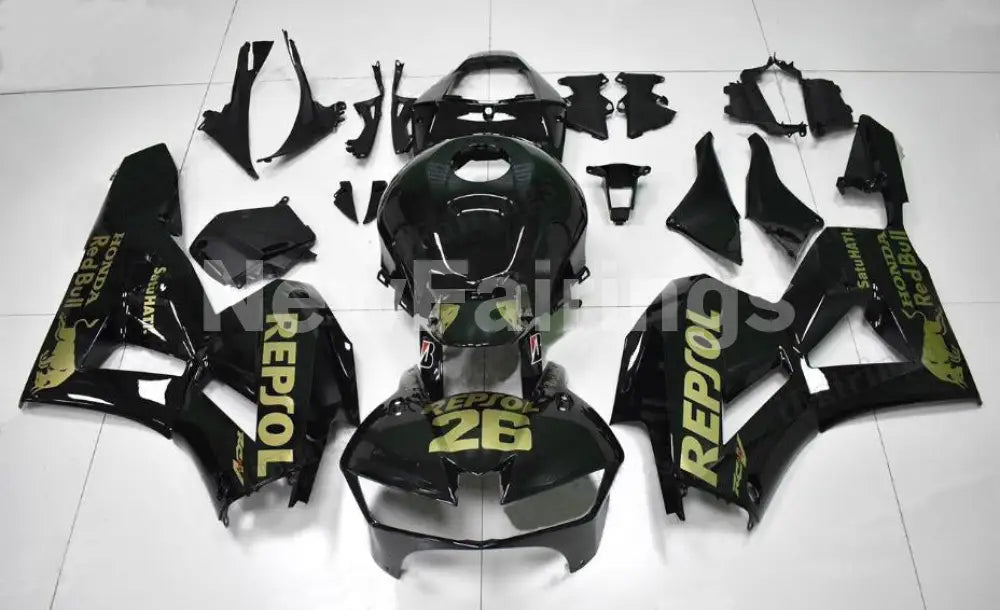 Number 26 Black with Golden Repsol Red Bull - CBR600RR 13-23 Fairing Kit