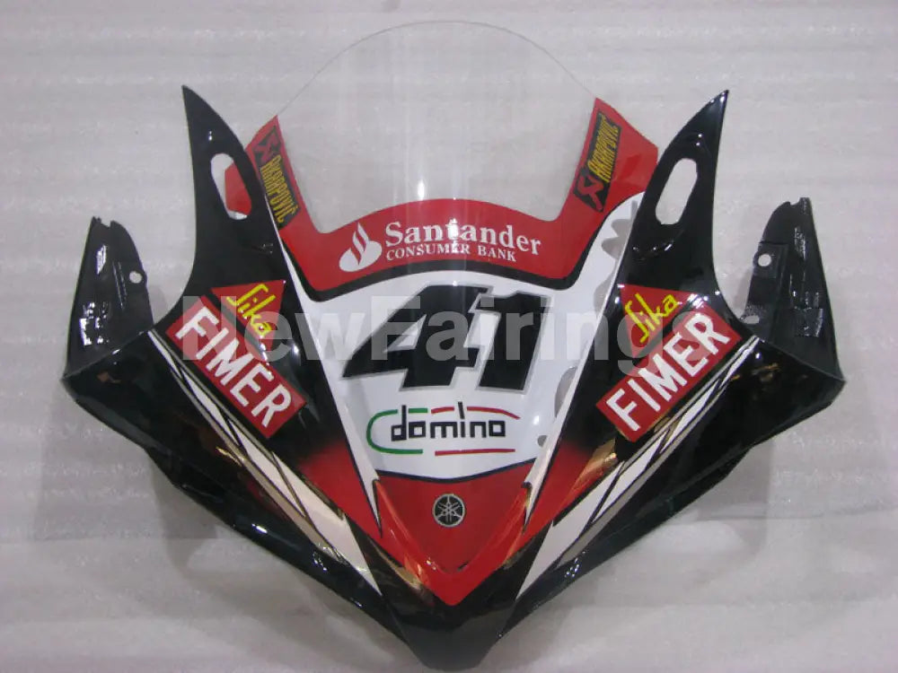 Number 41 Red and Black White Santander - YZF-R1 07-08 Fairing Kit