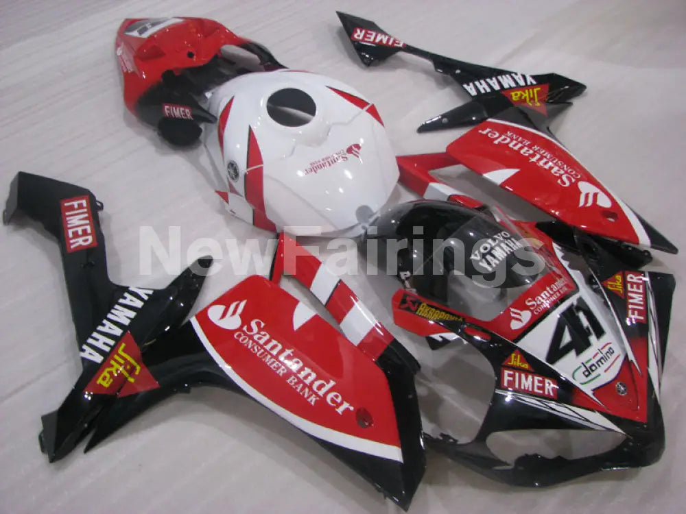Number 41 Red and Black White Santander - YZF-R1 07-08 Fairing Kit