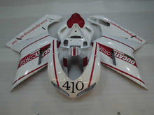 Cargar imagen en el visor de la galería, Number 410 White and Red Factory Style - Ducati 848/1098/1198 07-11 Fairing Kit