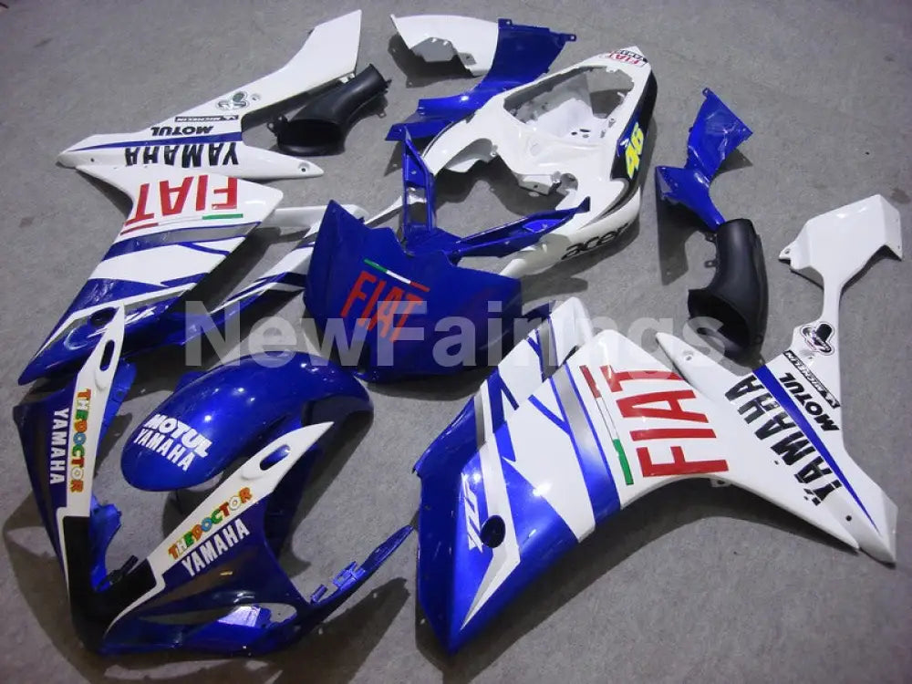 Number 46 Blue and White FIAT - YZF-R1 07-08 Fairing Kit