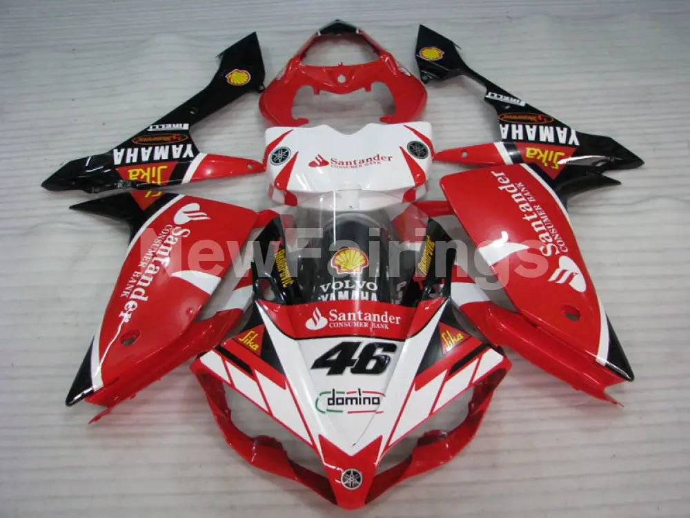 Number 46 Red and Black White Santander - YZF-R1 07-08 Fairing Kit
