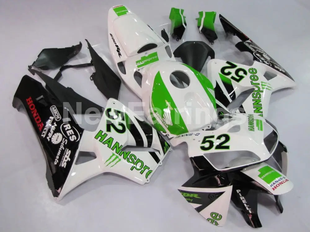 Number 52 Green and White HANN Spree - CBR600RR 05-06 Fairing Kit