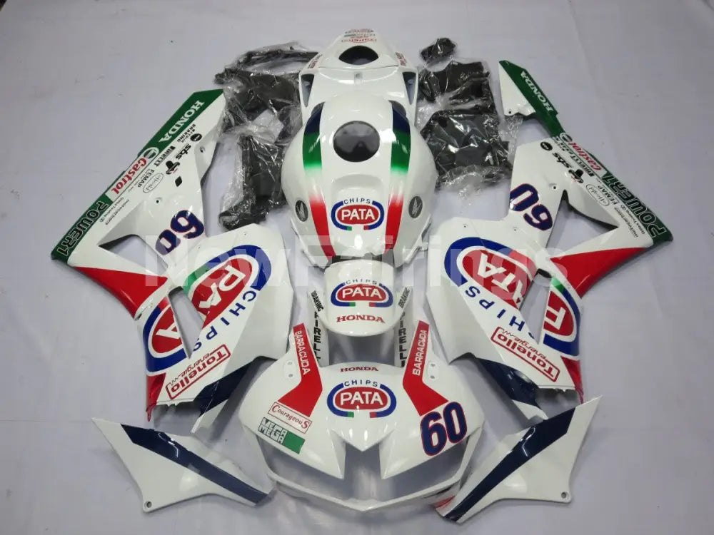 Number 60 White and Red Green PATA- CBR600RR 13-23 Fairing Kit