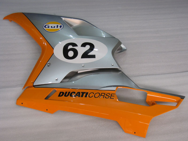 Number 62 Orange and Silver Gulf - Ducati 848/1098/1198 07-11 Fairing Kit