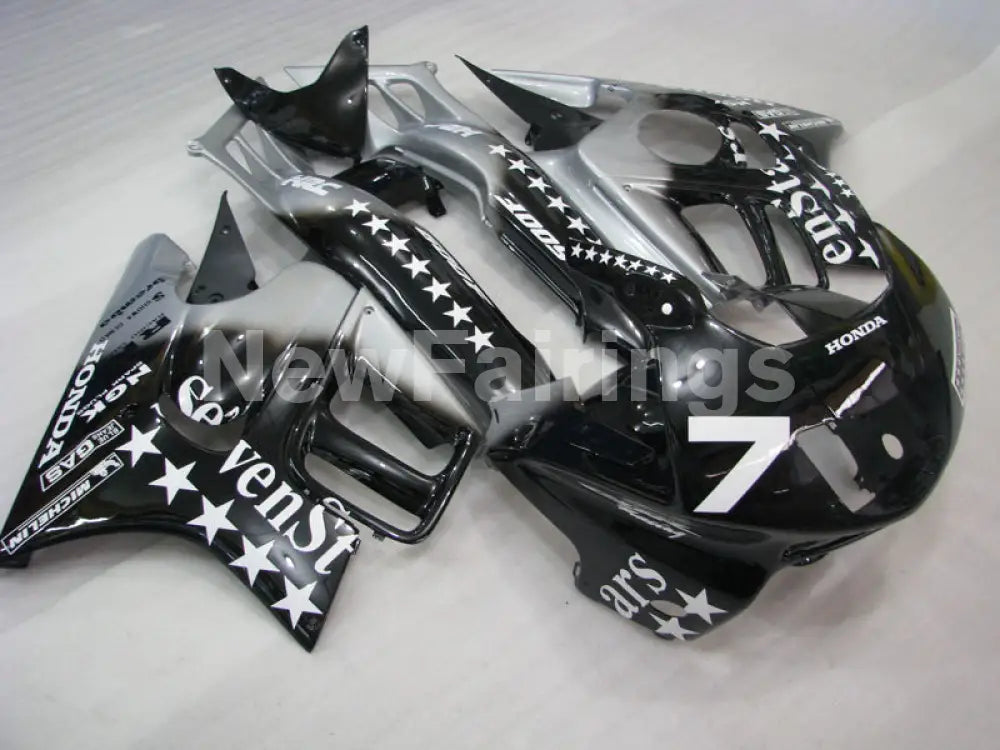 Number 7 Black and Silver SevenStars - CBR600 F3 97-98 Fairing Kit